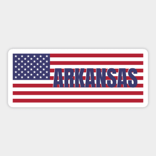 Arkansas State in American Flag Sticker